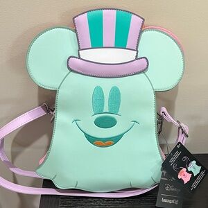 Loungefly Disney Pastel Mickey and Minnie Ghost crossbody Bag